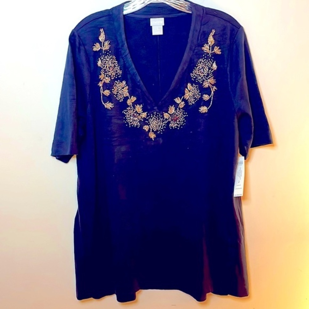 CHICO’S Beaded Tee